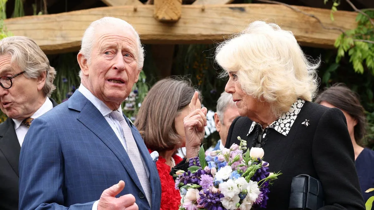 King Charles and Queen Camilla meet David Beckham at Chelsea Flower Show