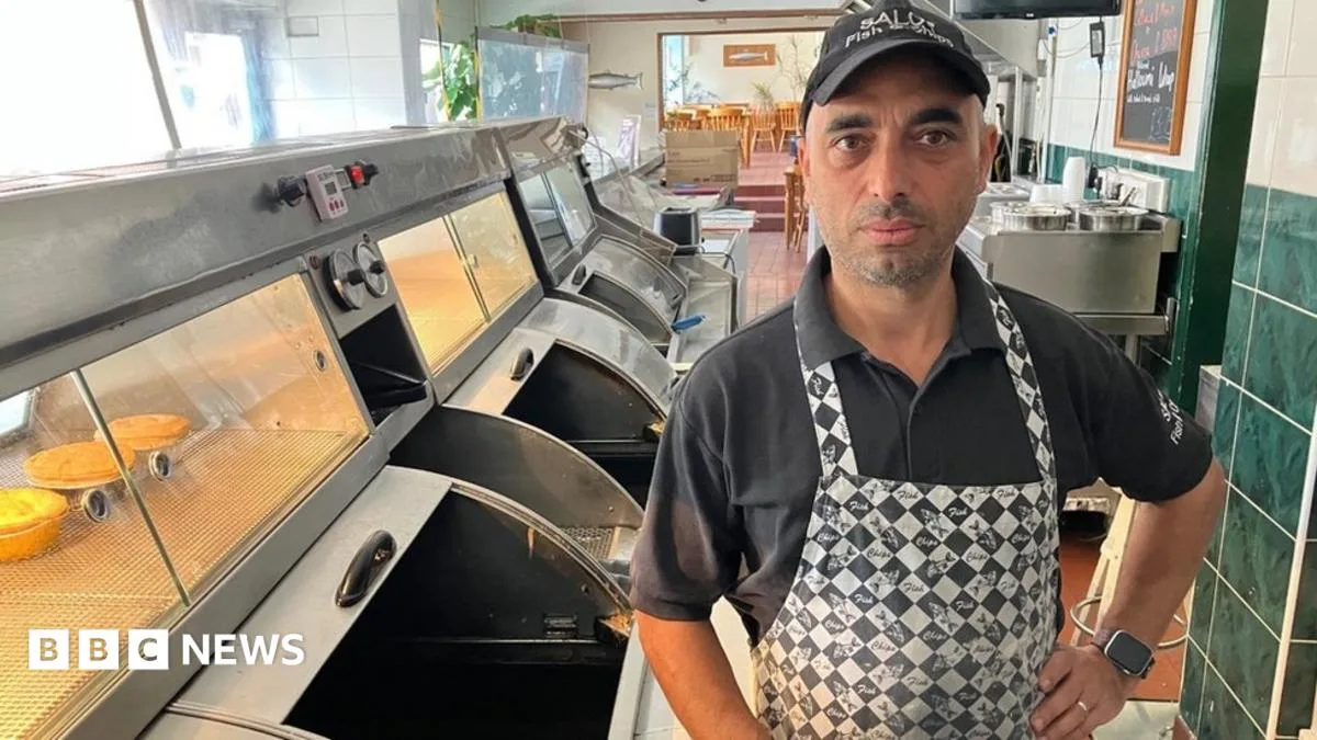 Oswestry chip shop owner blames Trump and Starmer for price rises
