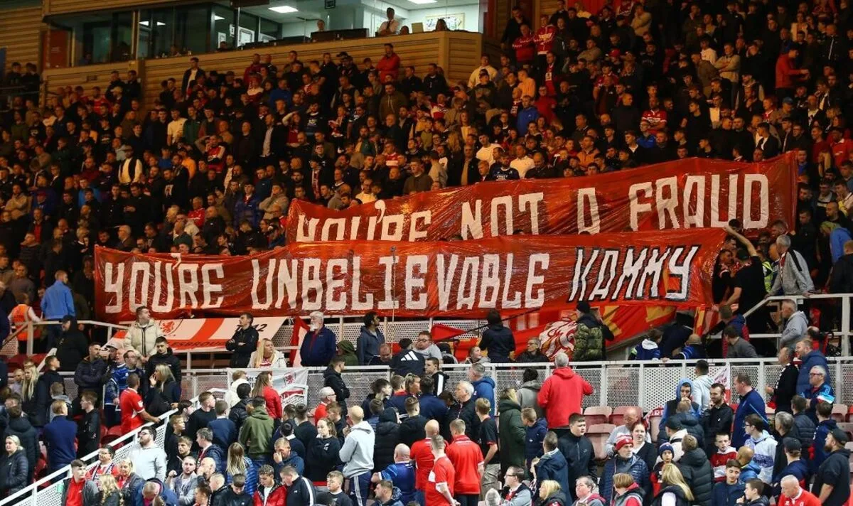 Middlesbrough fans show support for Chris Kamara after speech apraxia confession