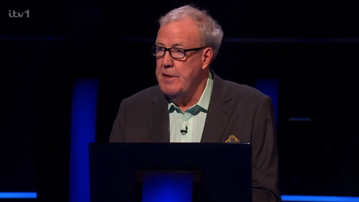 Jeremy Clarkson Apologises After 'Nightmare' Question on Who Wants to Be a Millionaire?