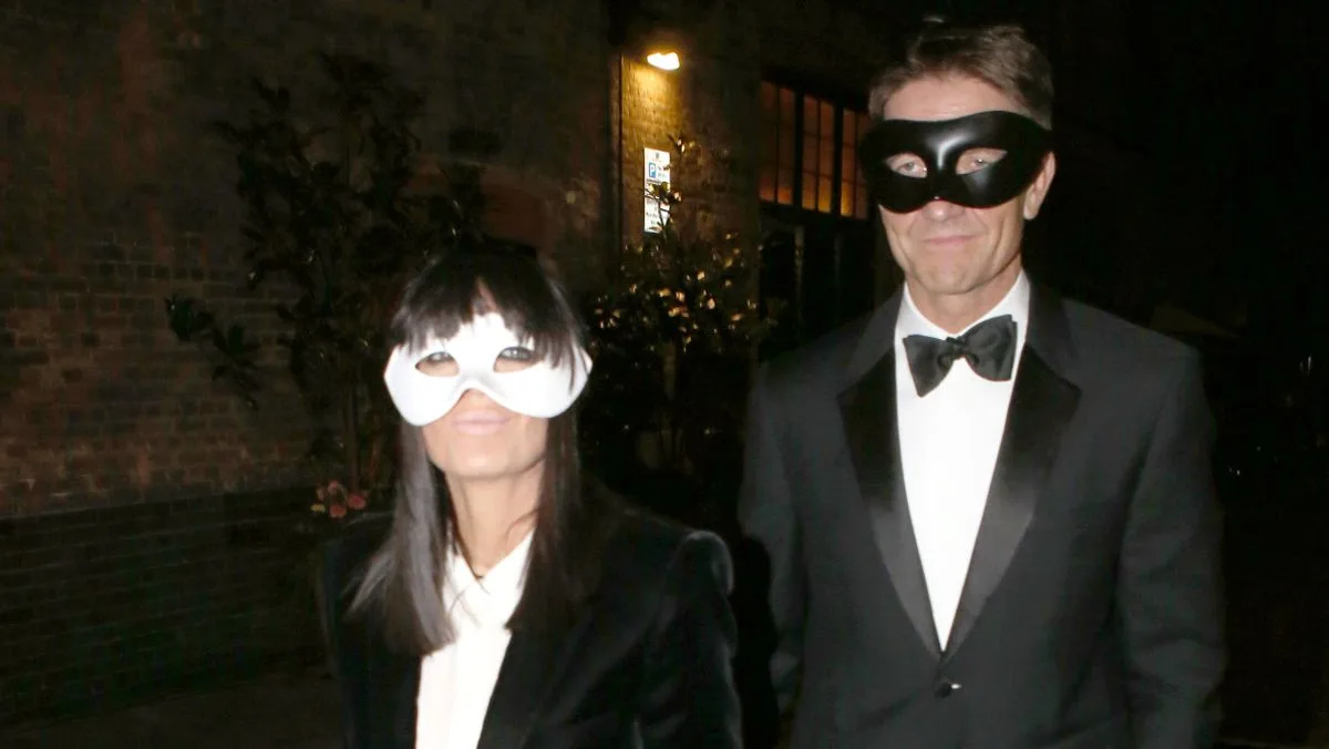 Claudia Winkleman and Husband Kris Thykier Attend Baftas in Matching Masks