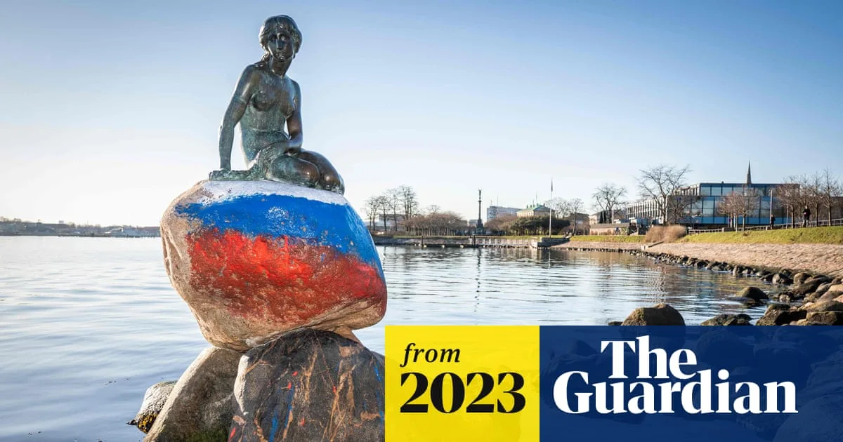 Little Mermaid Statue Vandalised with Russian Flag Colours