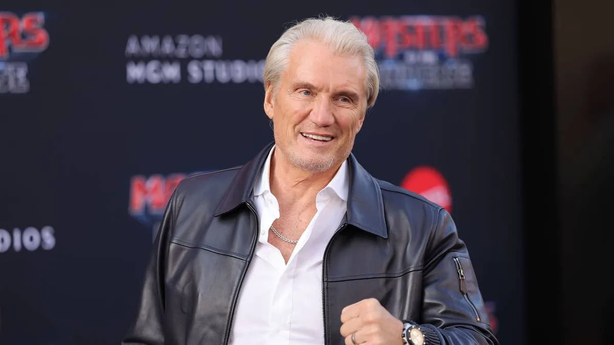 Dolph Lundgren, 68, enjoys rare red carpet outing with wife Emma Krokdal, 30, and daughter Greta Lundgren, 24