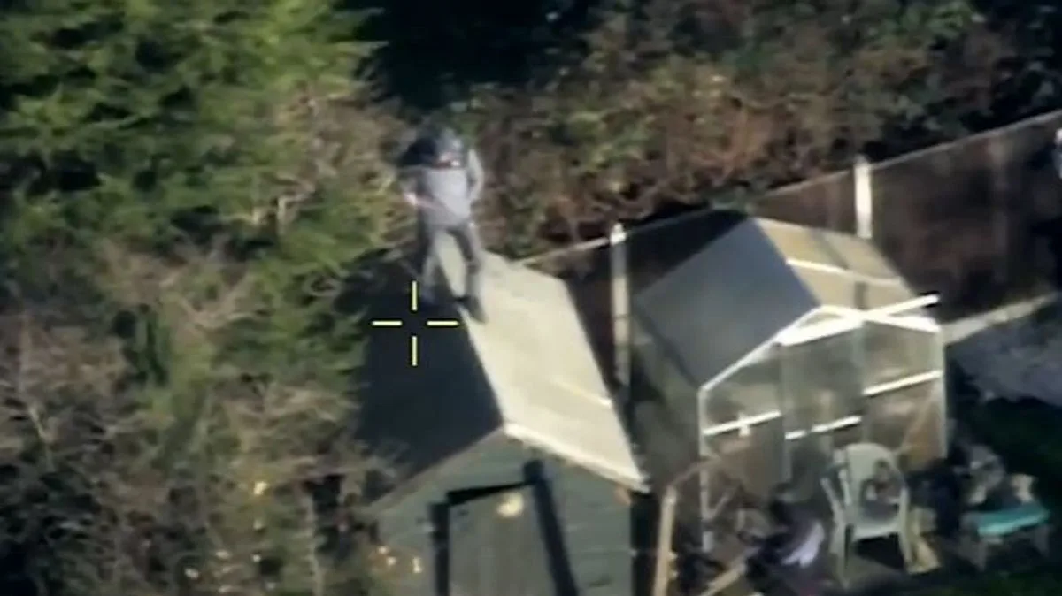 Doncaster Thief Caught On Shed Roof By Police Helicopter