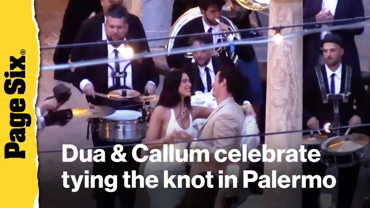 Dua Lipa and Callum Turner Dance with Guests at Sicily Wedding Celebrations