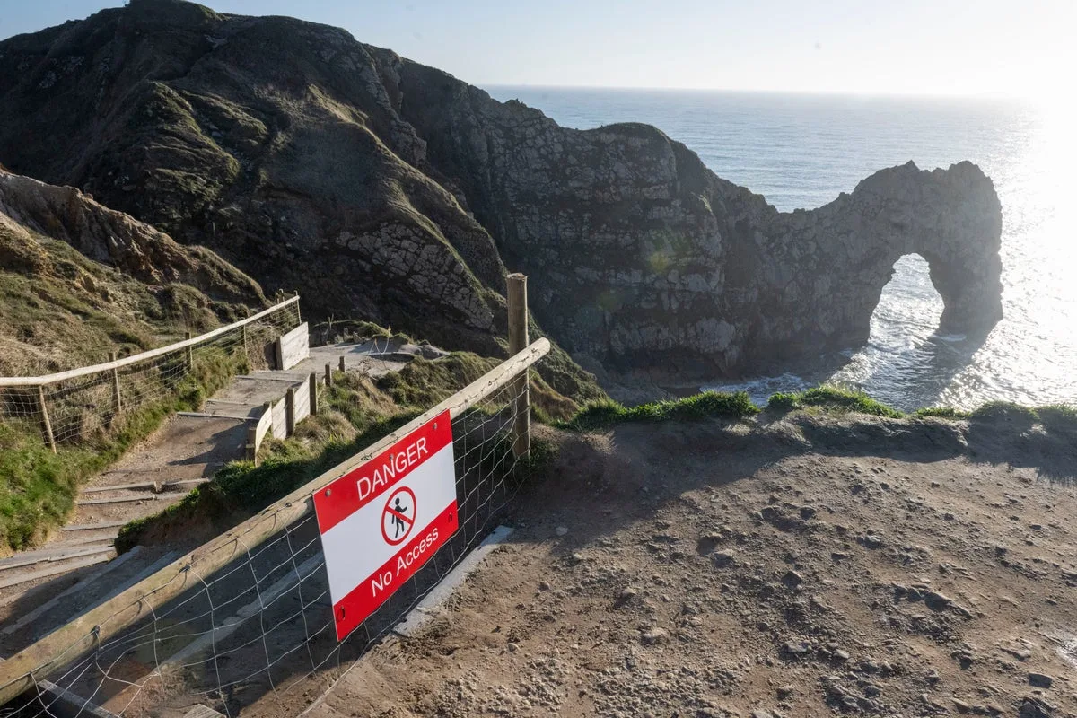 Durdle Door Beach Closed After Storms Destroy Access Steps