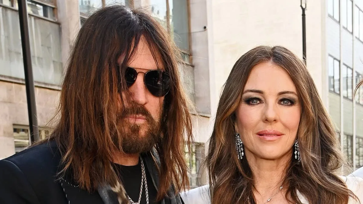 Elizabeth Hurley and Billy Ray Cyrus Make First Public Appearance in Five Months at Olivier Awards