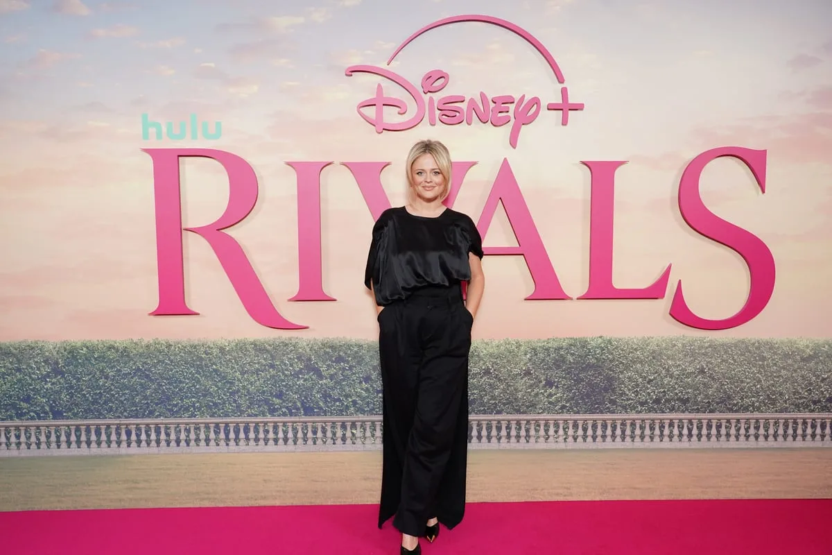 Emily Atack Dazzles in Two Outfits at Rivals Screening