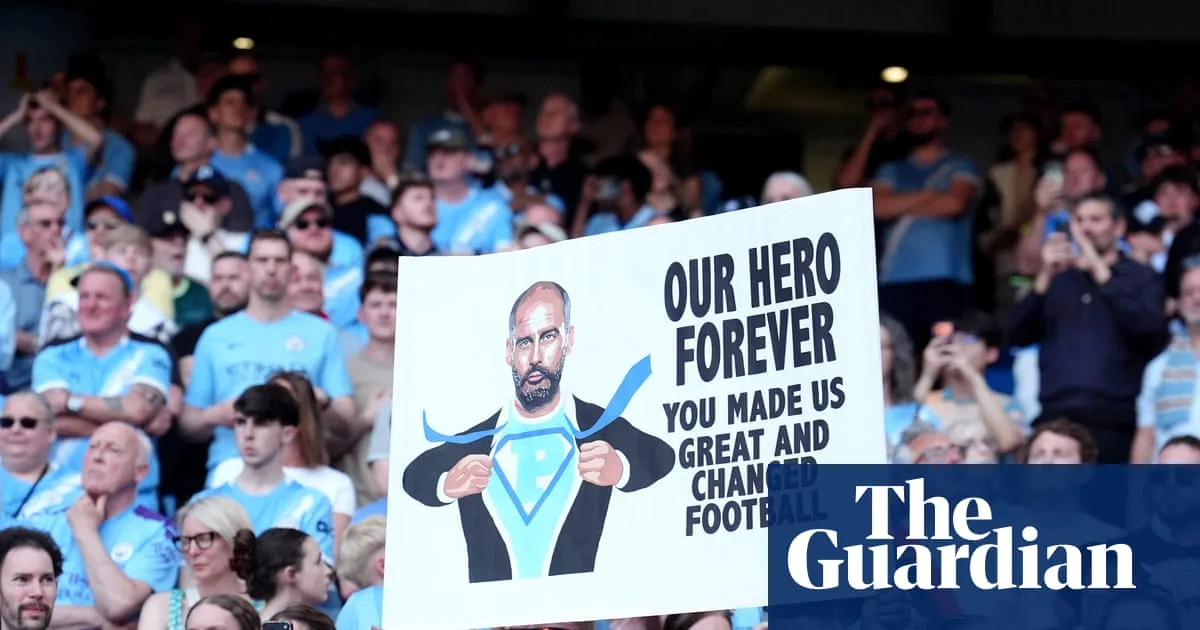 'He will be for ever our boss': Manchester City fans pay tribute to Pep Guardiola