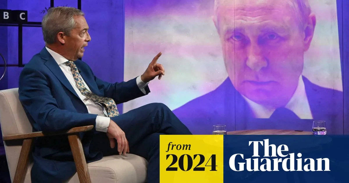 Farage doubles down on claim west provoked Ukraine invasion