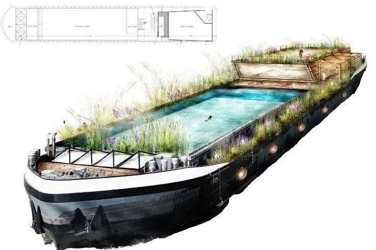 Floating Lido Planned for London's Canary Wharf