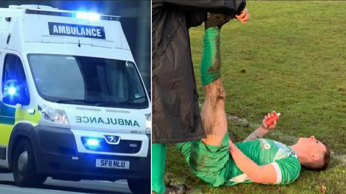 Footballer Left in Agony for Over 90 Minutes Waiting for Ambulance After Double Leg Break