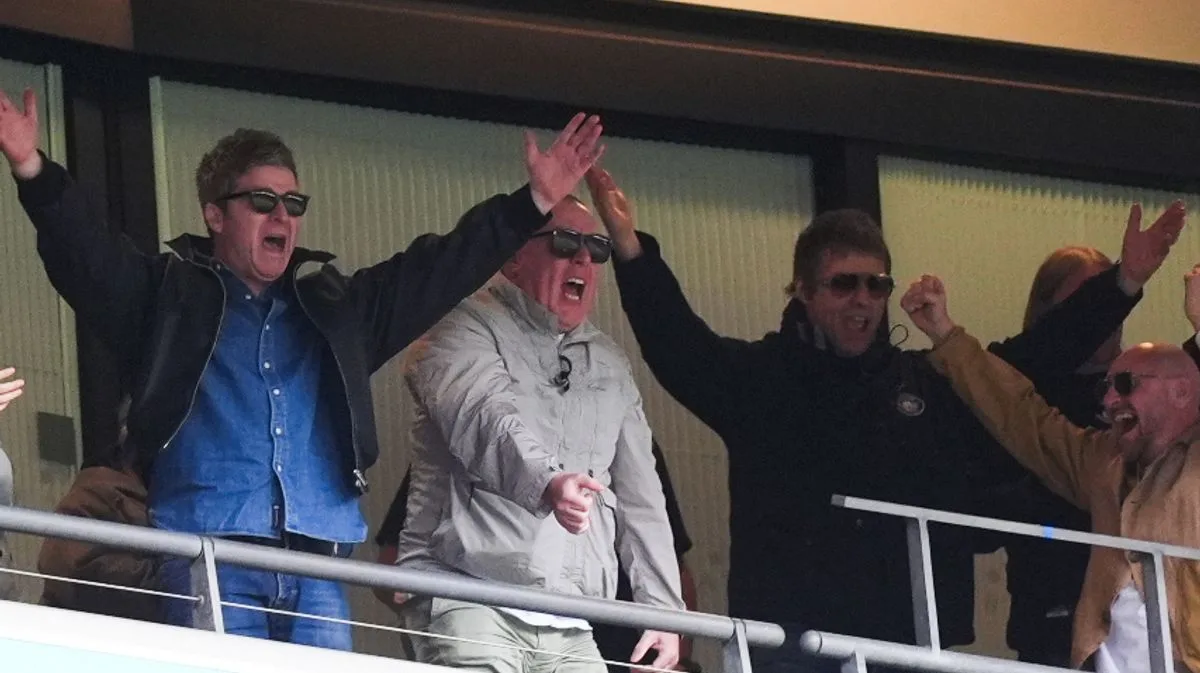 Gallagher Brothers Celebrate Man City's FA Cup Triumph at Wembley