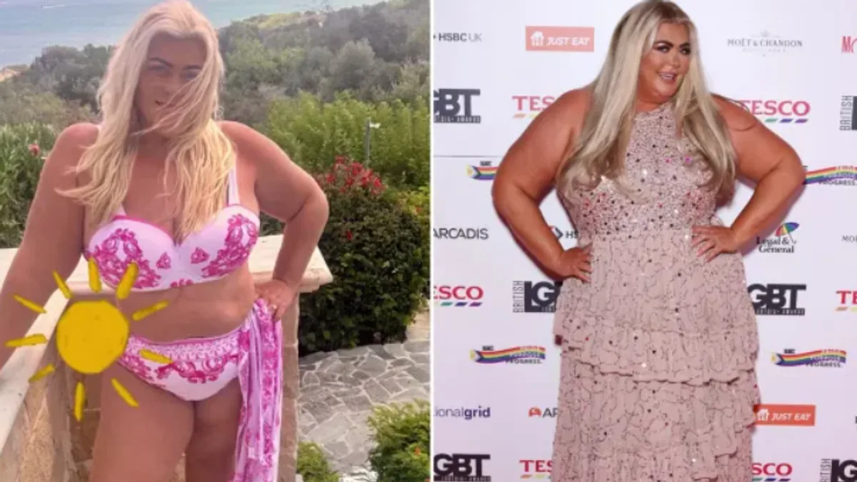 Gemma Collins Flaunts Weight Loss in Tiger Print Swimsuit