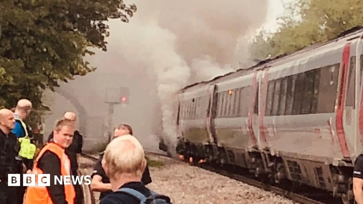 Train Evacuated Near Derby After Fire Under Carriage