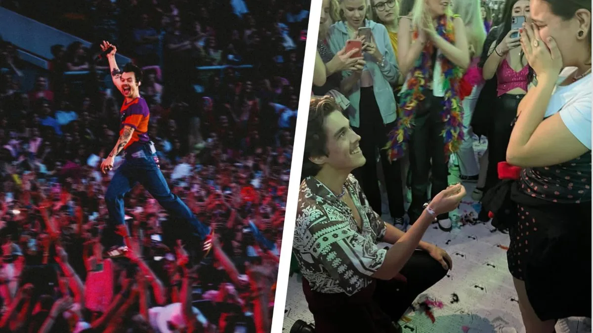 Harry Styles Fans Get Engaged At Amsterdam Gig