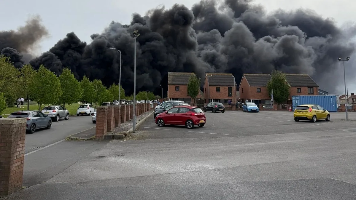 Massive Industrial Fire in Port Talbot Sends Thick Smoke Across Region