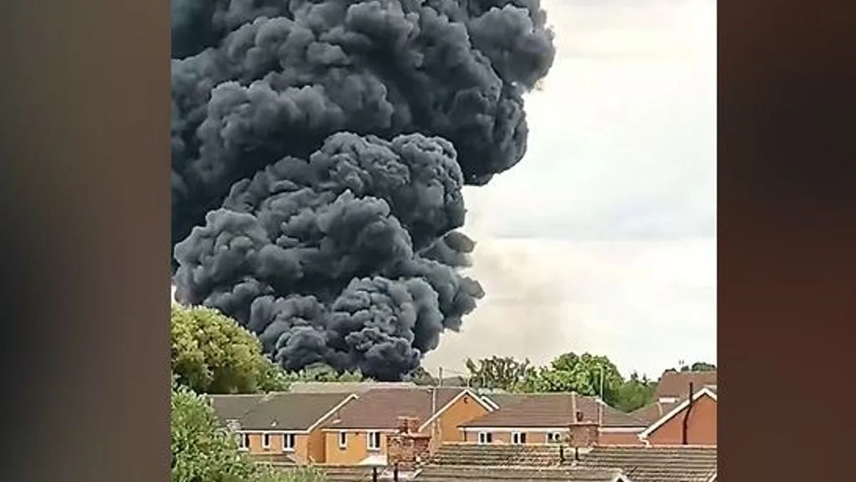Huge Fire at Tyre Yard Near Doncaster Treated as Suspected Arson
