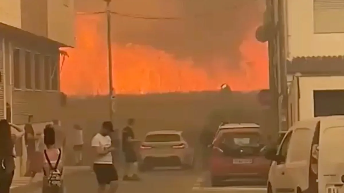 Hundreds Evacuated as 65ft Wildfire Engulfs Spanish Town
