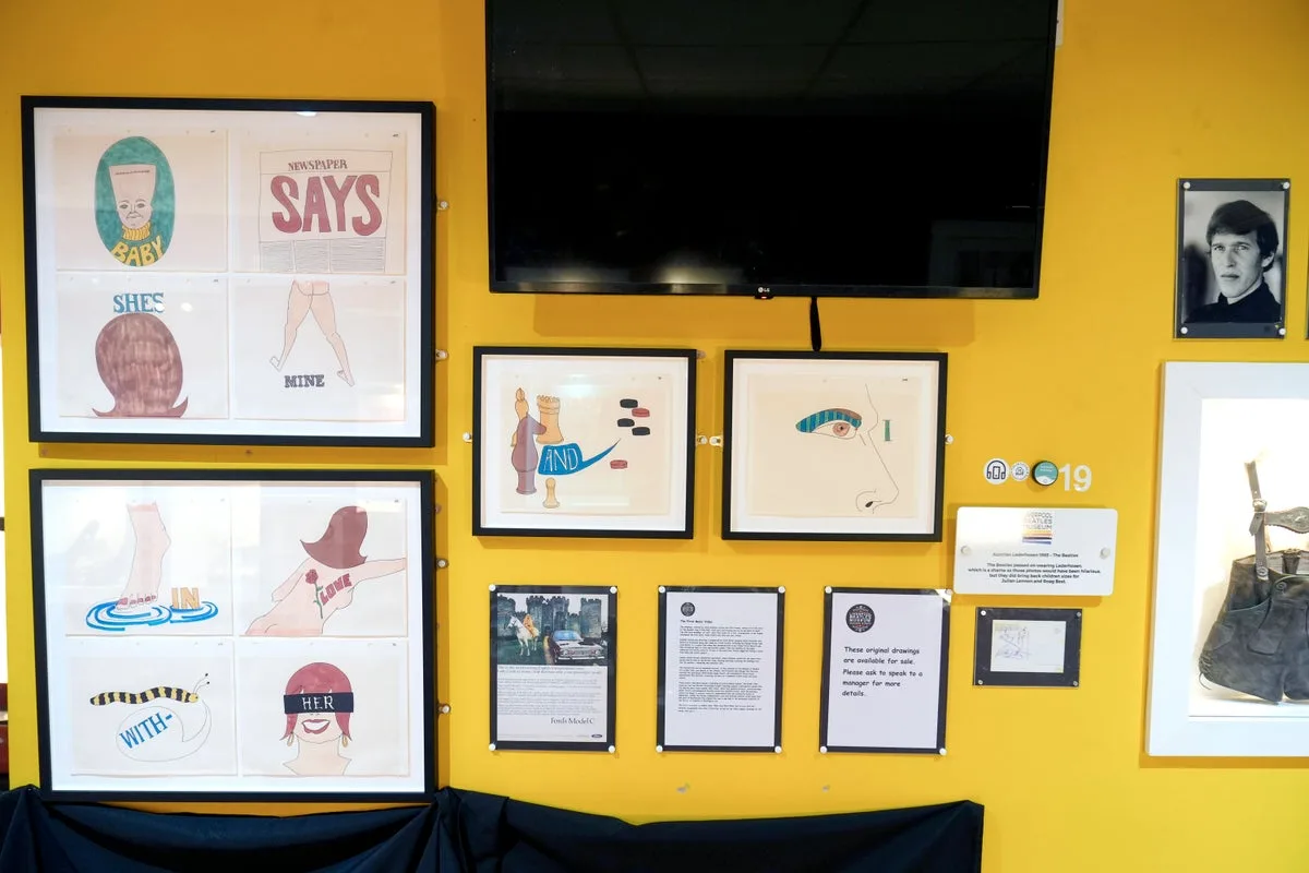 John Lennon's Unearthed Art Displayed At Beatles Museum