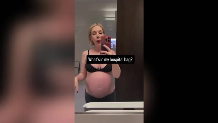 Katherine Ryan Shows Off Baby Bump While Packing Hospital Bag