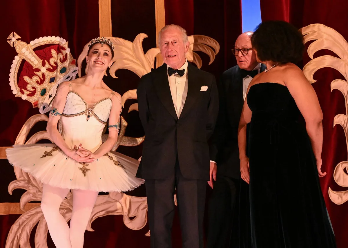 King Charles beams at Royal Opera House curtain unveiling