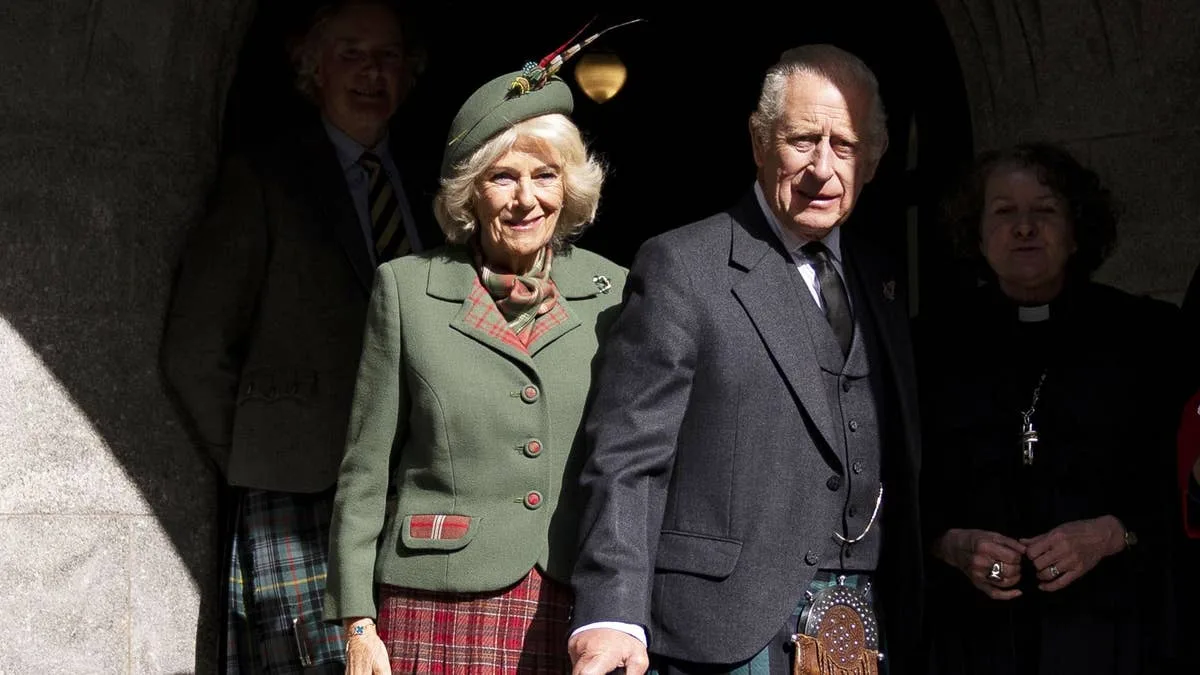 King Charles and Queen Camilla Attend Sunday Service at Crathie Kirk