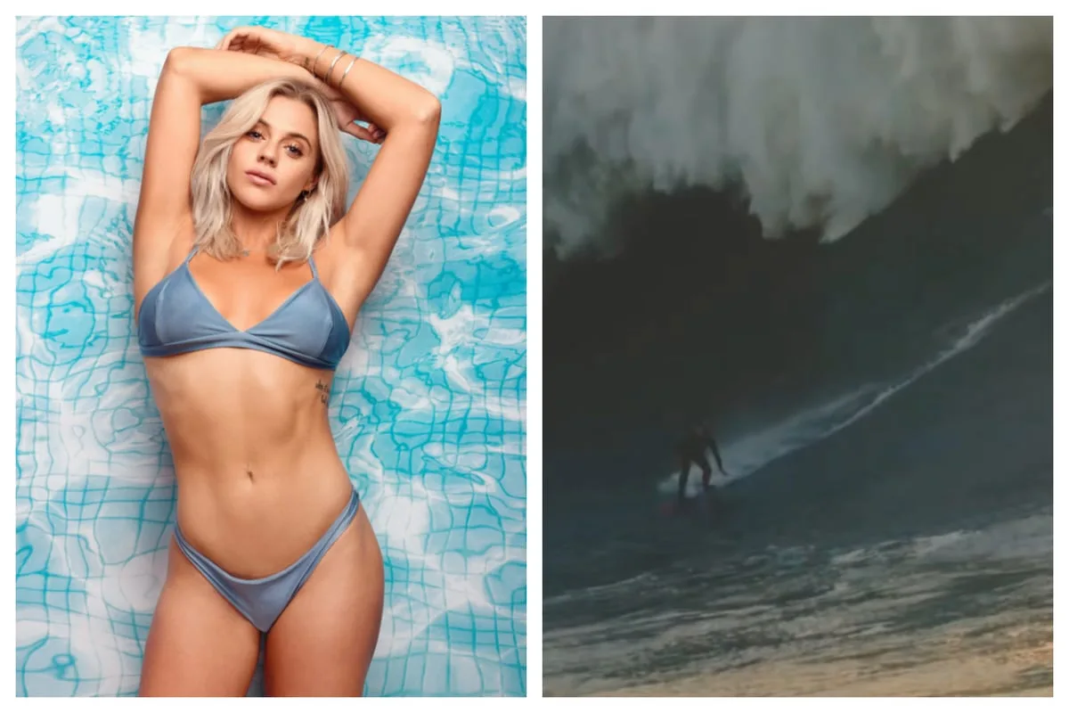 Love Island's Laura Crane Surfs Potential World Record Wave