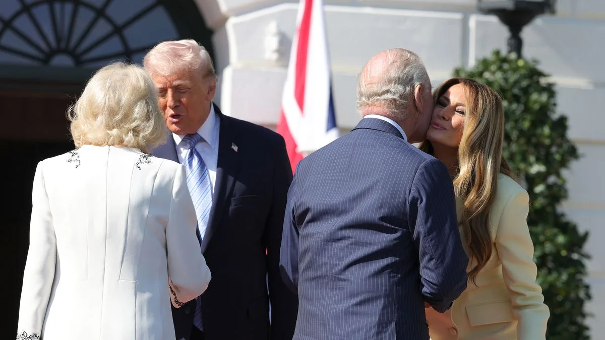 Melania Trump's Three-Word Comment to King Charles Revealed by Lip Reader