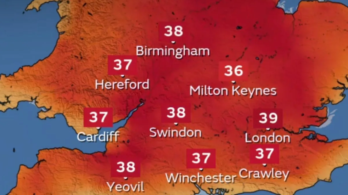 Rare Red Extreme Heat Warning Issued Across UK as Temperatures Could Hit 40°C