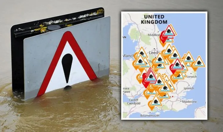 Met Office Issues Flood Alerts for 21 UK Areas as Severe Weather Continues