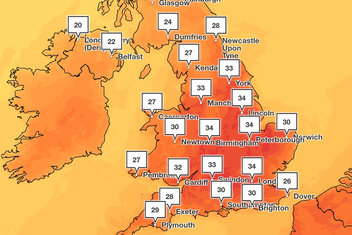 Met Office Forecasts Continued Heatwave Across UK