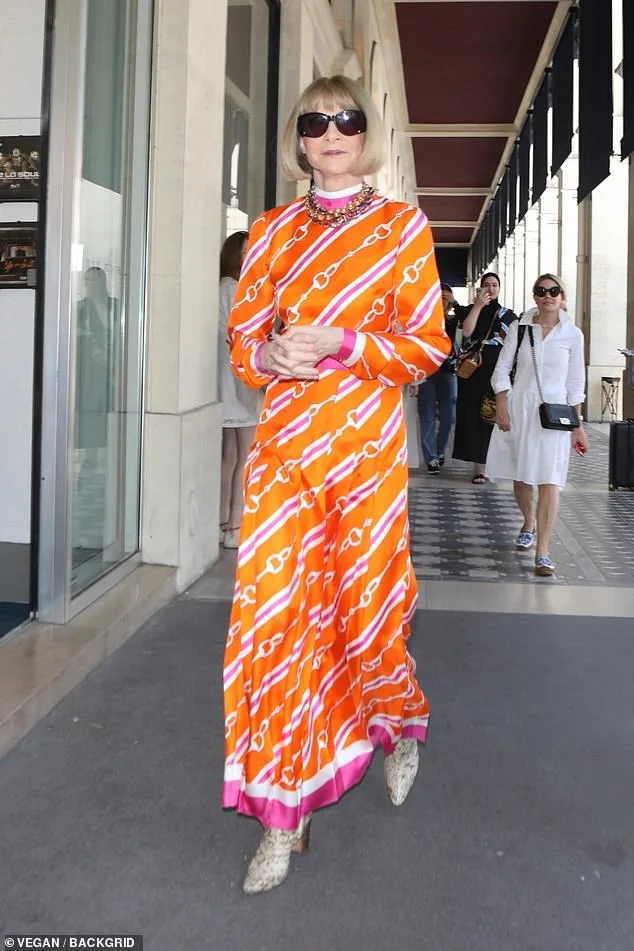 Anna Wintour, 74, Stuns in Orange Dress at Vogue World Paris
