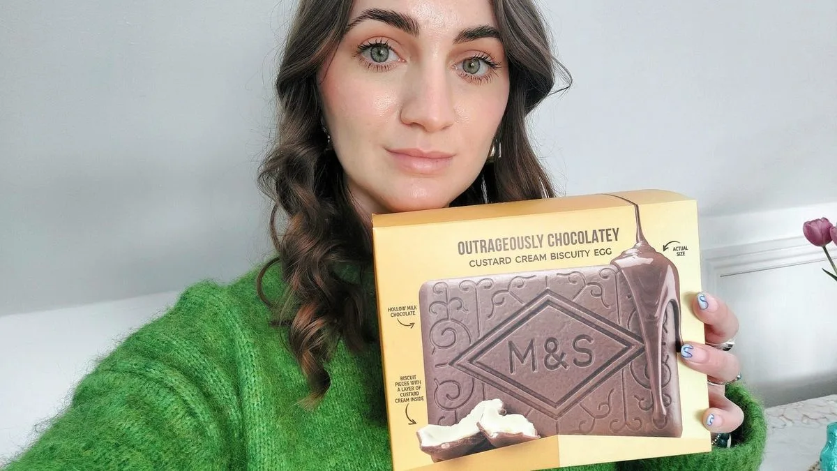 M&S Viral Custard Cream Easter Egg Overwhelms with Sweetness, Reviewer Disappointed
