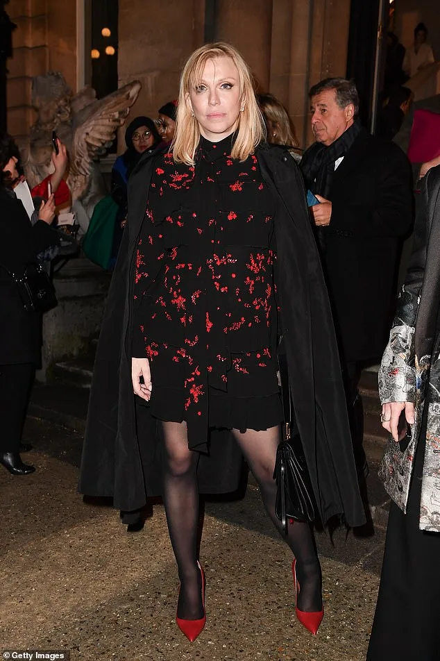 Courtney Love Makes Stylish Arrival at Valentino's Paris Fashion Week Show