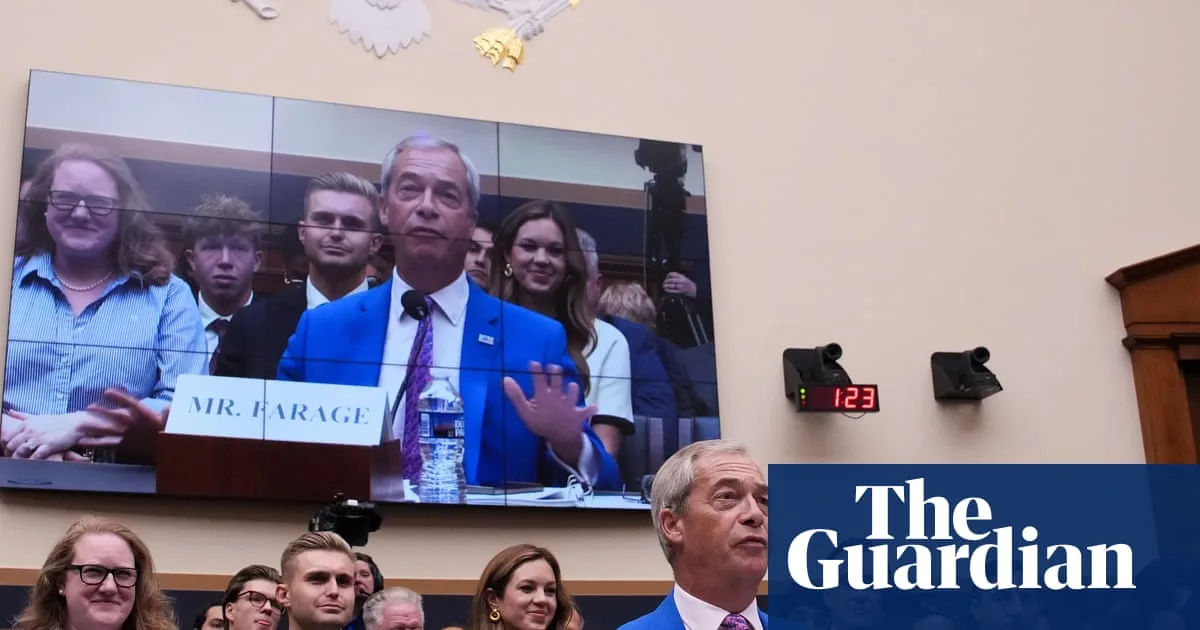 Nigel Farage Faces Hostile Questions in US Congressional Hearing on Free Speech