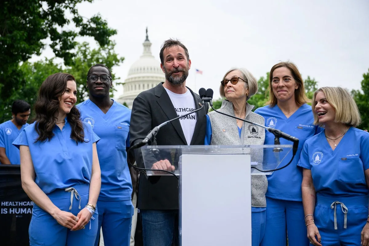 Noah Wyle Leads Capitol Rally for Healthcare Worker Reform