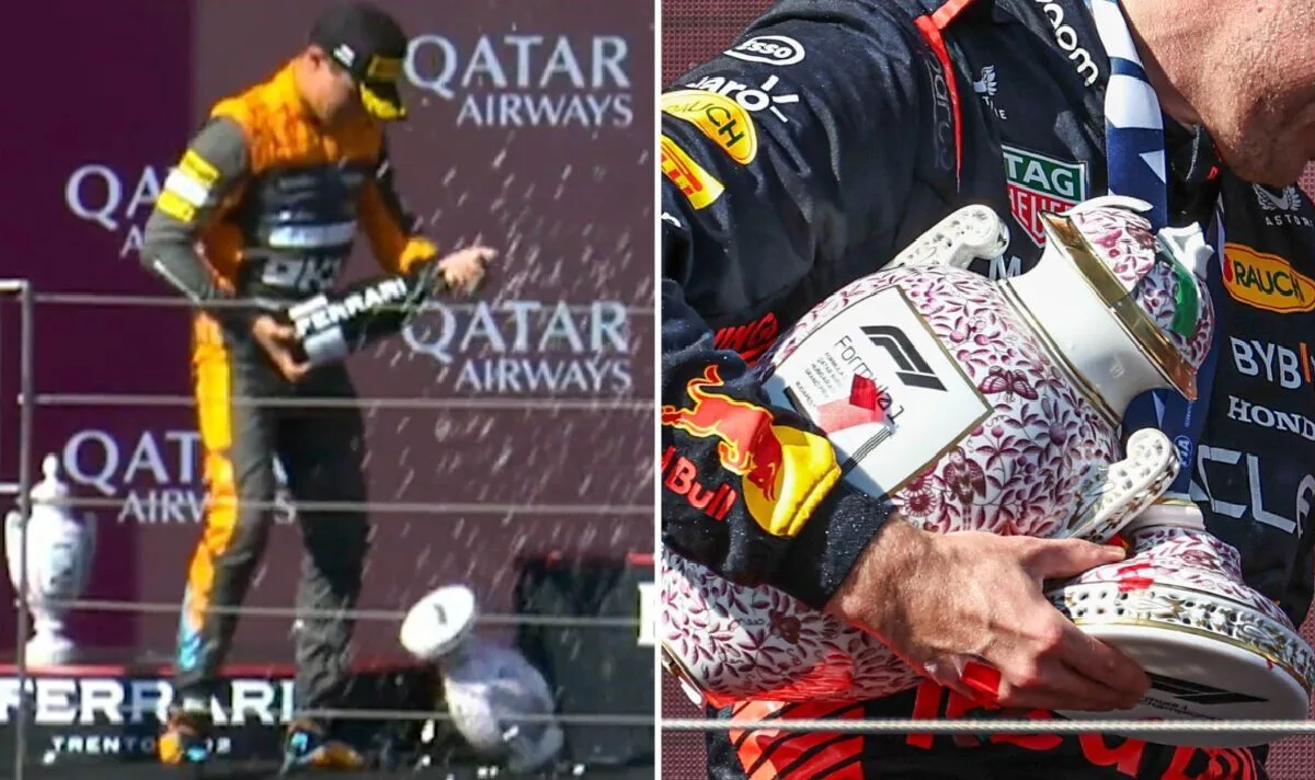Lando Norris Accidentally Smashes Max Verstappen's Hungarian GP Trophy