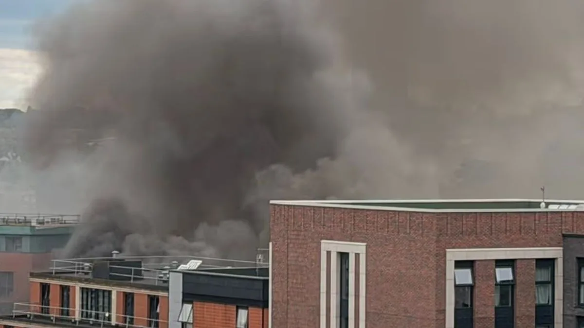 Nottingham City Centre Fire Sends Huge Smoke Plume After 'Explosion'