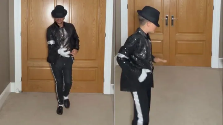 Peter Andre and Son Theo Showcase Michael Jackson Dance Moves