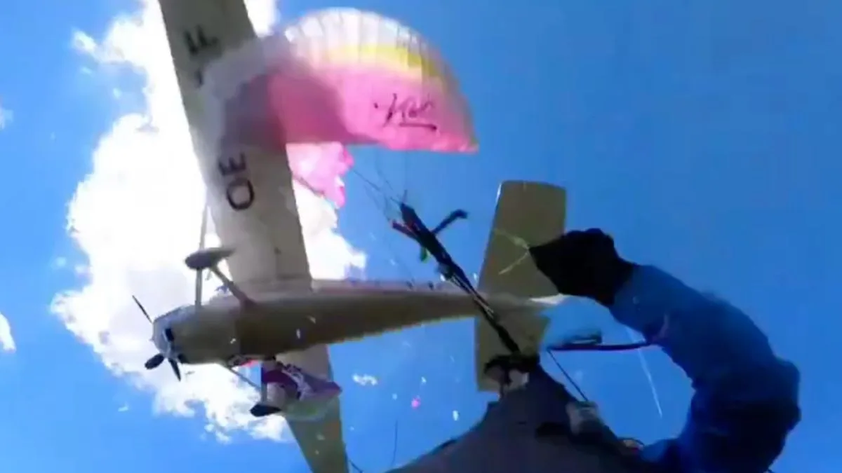 Paraglider Survives Mid-Air Collision with Plane on Her Birthday