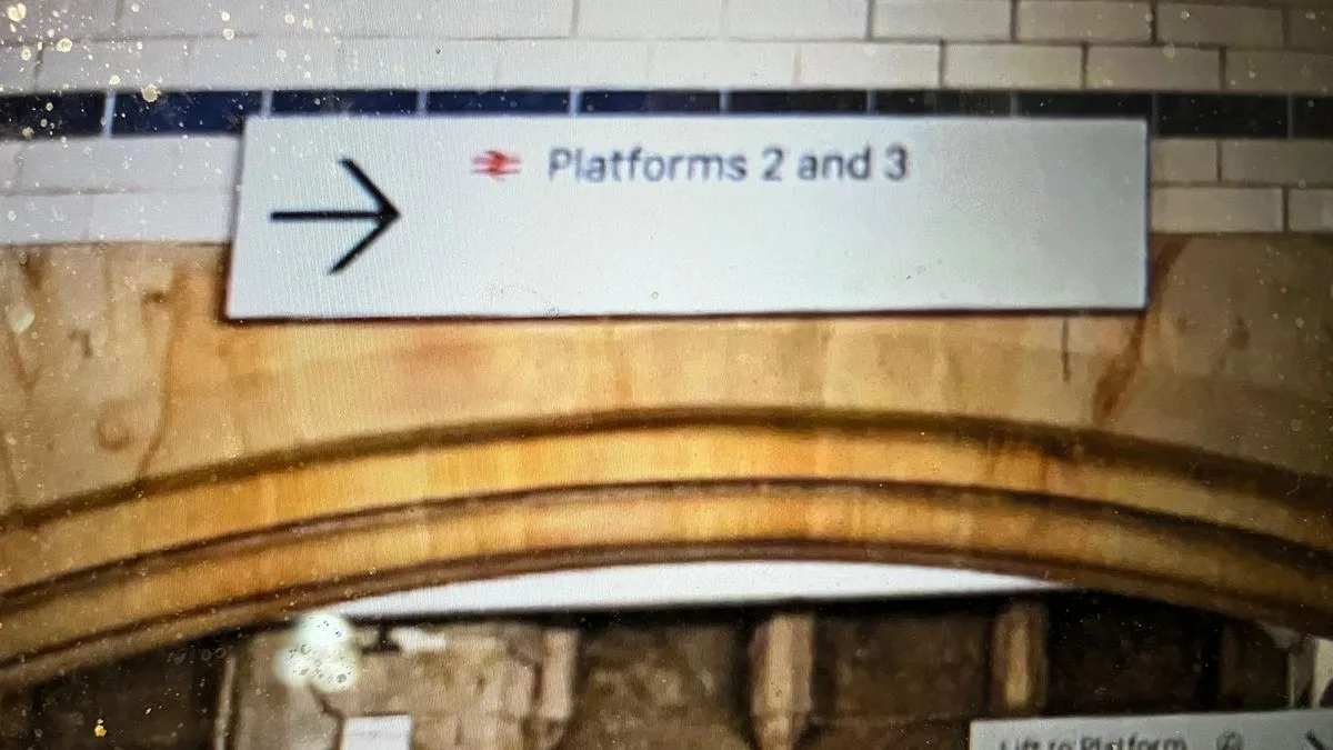 Platform 3 Sign Installed Years Before Station Work Starts