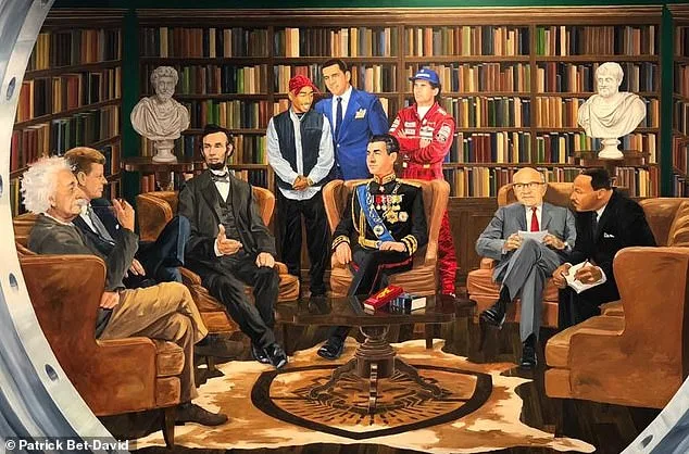 Millionaire Podcaster Mocked Over Painting of Himself With Lincoln and Einstein