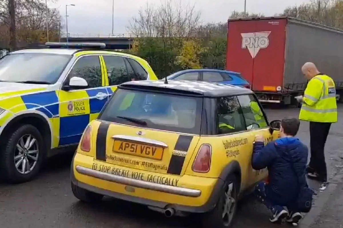 Essex Police Investigate Claims Officers Ordered Removal of 'Bollocks to Brexit' Sticker