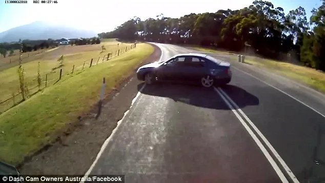 Dash Cam Captures Illegal U-Turn Leading to Collision in Victoria