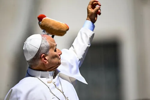 Pope Leo X Shows Love for Chicago Hot Dogs, Tries to Catch Stuffed Toy