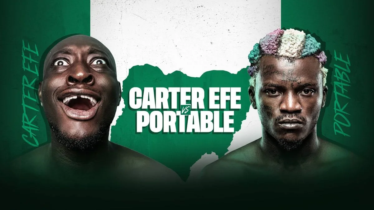 Portable vs Carter Efe: Nigerian Influencer Fight Stream and Start Time Tonight