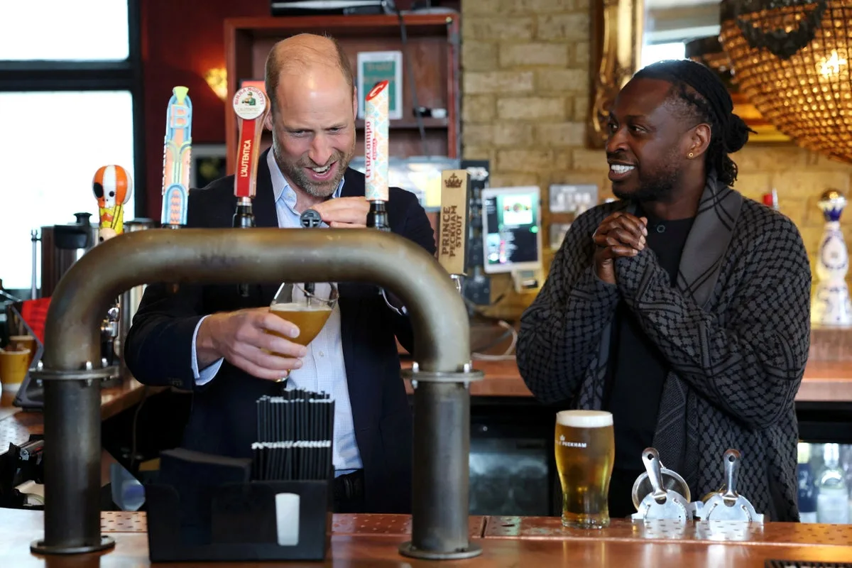 Prince William Pulls a Pint and Calls for Protection of Pubs During Windsor Pub Visit