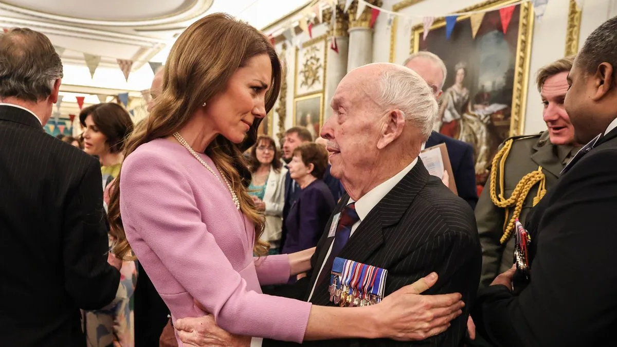 Princess of Wales Shares Emotional Embrace with George Cross Hero at Queen's Centenary