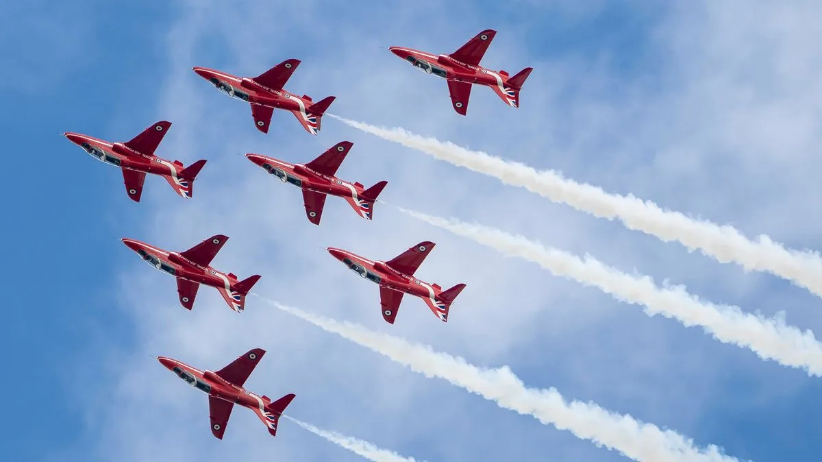 Red Arrows Flight Path and Display Times for Blackpool Air Show This Weekend